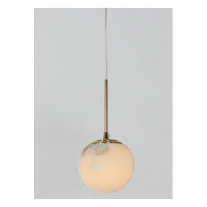 JS-GL-2031-1 - ANTIQUE BRASS METAL & ONYX MARBLE Hanging Light