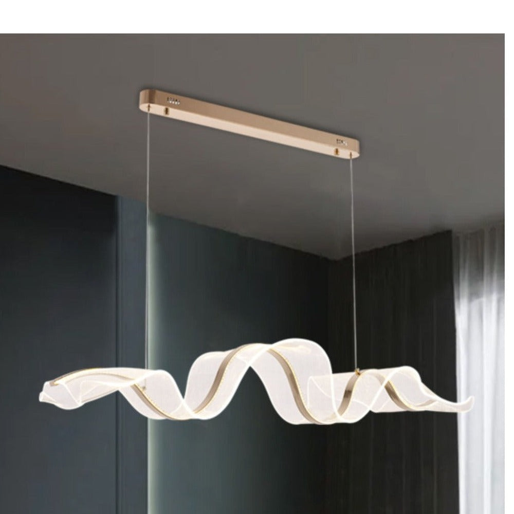 JS-GL-2039-L - French Gold Metal & Acrylic Led Chandelier