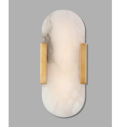 JS-GL-2040-2W - ANTIQUE BRASS METAL & ONYX MARBLE Wall Light