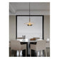 JS-GL-20400-H - Antique Brass Metal & Resin Glass Hanging Light