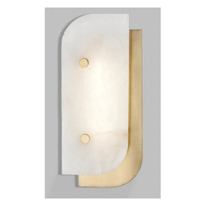 JS-GL-2043-1W - ANTIQUE BRASS METAL & ONYX MARBLE Wall Light