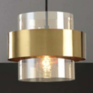 JS-GL-20481-1 - ANTIQUE BRASS METAL Glass Hanging Light