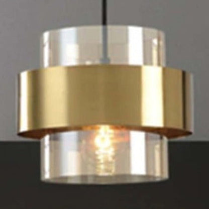 JS-GL-20481-1 - ANTIQUE BRASS METAL Glass Hanging Light