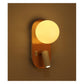 JS-GL-20485-CP - ANTIQUE COPPER & WHITE METAL & GLASS Bedside Led Reading Wall Light