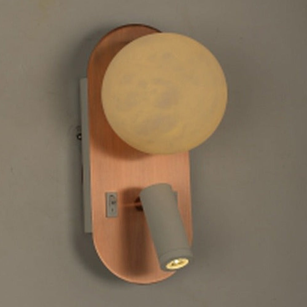 JS-GL-20486-CP - METAL & ONYX MARBLE Bedside Led Reading Wall Light