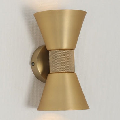 JS-GL-2068-2 - Matt Brushed Brass Metal & Acrylic Modern Wall Light