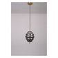 JS-GL-2070-1SM - Antique Brass Metal Glass Hanging Light