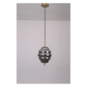 JS-GL-2070-1SM - Antique Brass Metal Glass Hanging Light