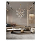 JS-GL-21006-9 - Antique Brass Metal & Acrylic Led Chandelier
