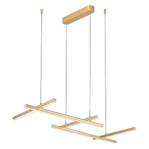 JS-GL-21012-80 - BRASS GOLD METAL & ACRYLIC Modern Hanging Light