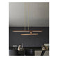 JS-GL-2115-H - Antique Brass Metal & Wood Led Hanging Light