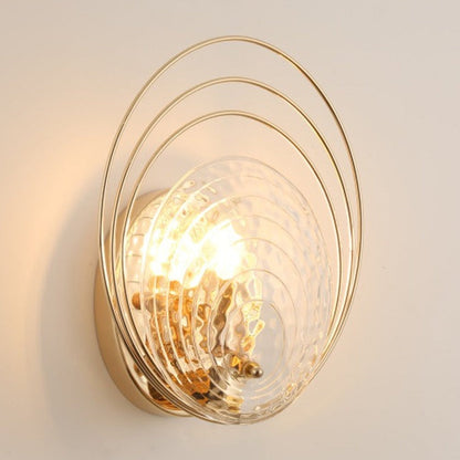 JS-GL-21306B - French Gold Metal & Glass Modern Wall Light