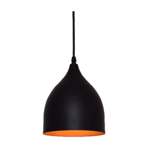 JS-GL-2205-BK - BLACK & GOLD Metal Hanging Light