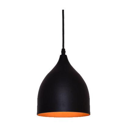 JS-GL-2205-BK - BLACK & GOLD Metal Hanging Light