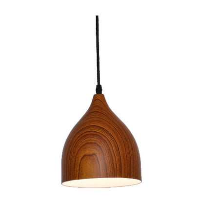 JS-GL-2205-LW - LIGHT WOOD & WHITE Metal Hanging Light