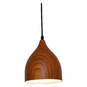 JS-GL-2205-LW - LIGHT WOOD & WHITE Metal Hanging Light