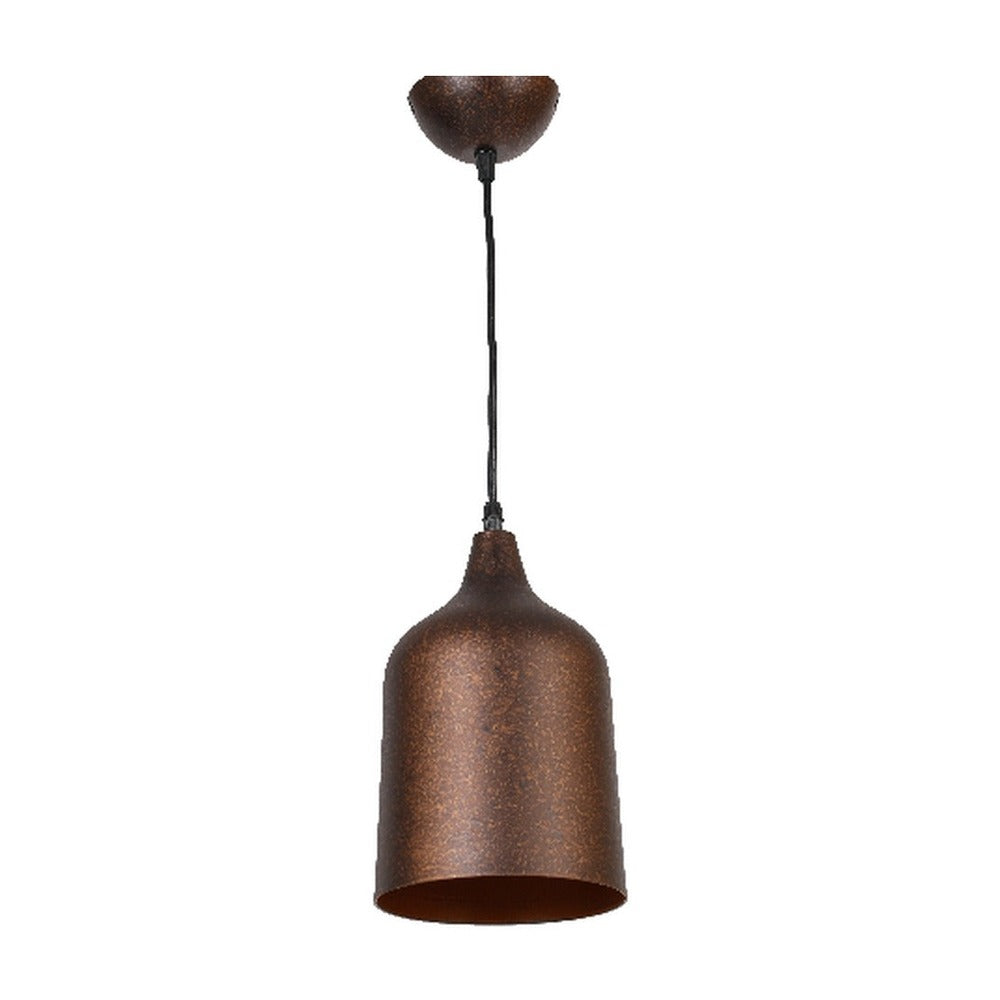 JS-GL-2206-1BR - RUSTIC BROWN & GOLD Metal Hanging Light