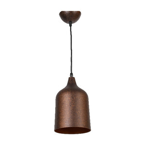 JS-GL-2206-1BR - RUSTIC BROWN & GOLD Metal Hanging Light