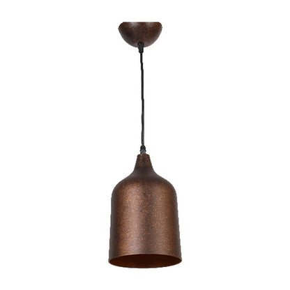JS-GL-2206-1BR - RUSTIC BROWN & GOLD Metal Hanging Light