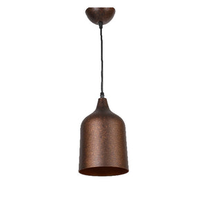 JS-GL-2206-1BR - RUSTIC BROWN & GOLD Metal Hanging Light