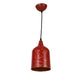 JS-GL-2206-1RED - RUSTIC RED & GOLD Metal Hanging Light