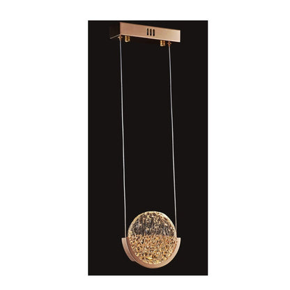 JS-GL-2210-1 - French Gold Metal & Crystal Glass Led Hanging Light