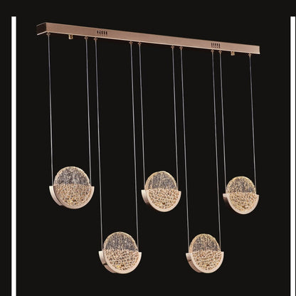 JS-GL-2210-5 - French Gold Metal & Crystal Glass Crystal Chandelier