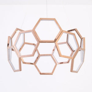 JS-GL-22111-700 - French Gold Metal & Acrylic Led Hanging Light