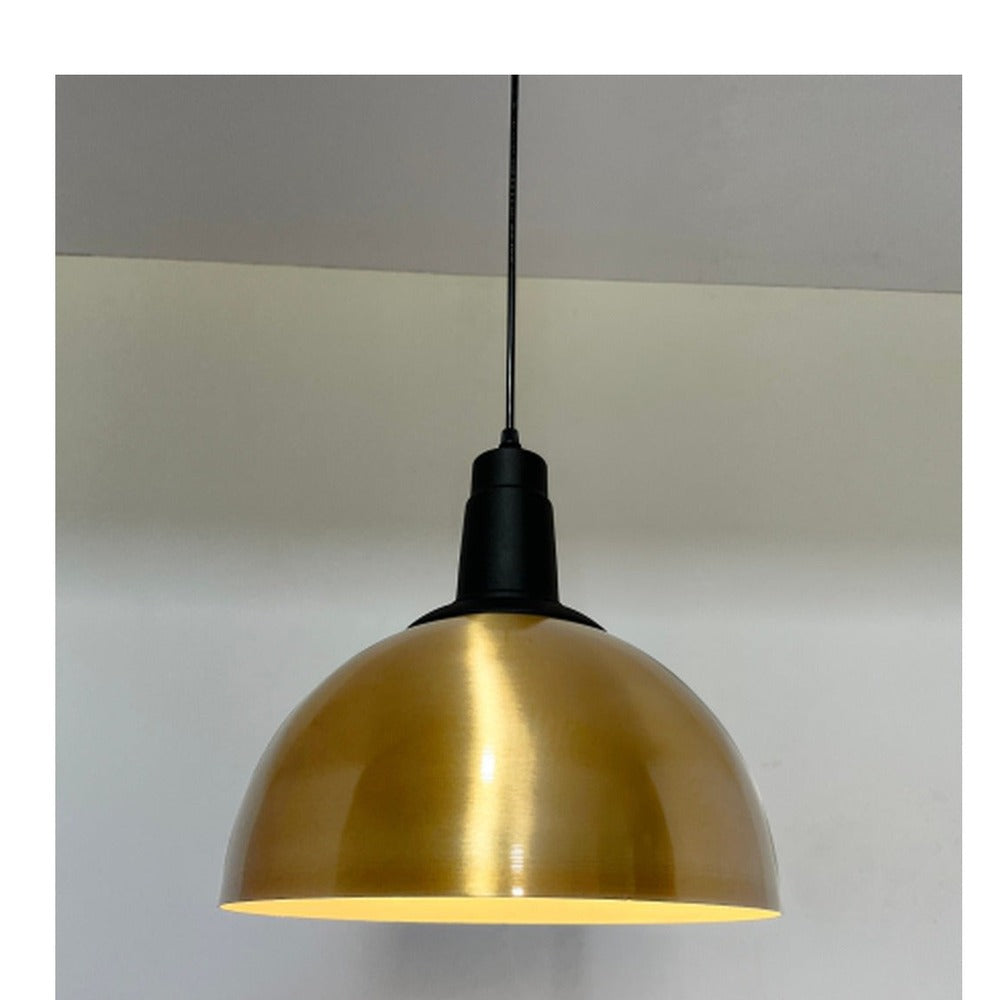 JS-GL-2215-1 - ANTIQUE BRASS & BLACK & GOLD Metal Hanging Light