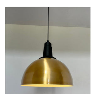 JS-GL-2215-1 - ANTIQUE BRASS & BLACK & GOLD Metal Hanging Light