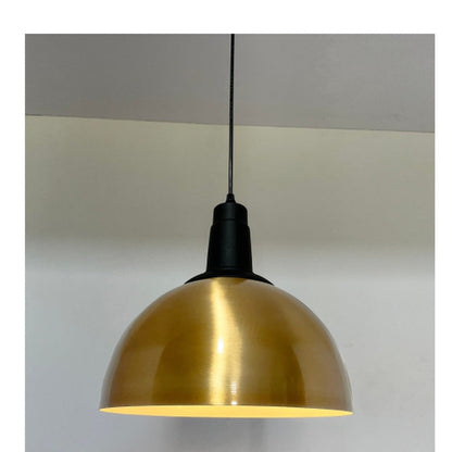 JS-GL-2215-1 - ANTIQUE BRASS & BLACK & GOLD Metal Hanging Light