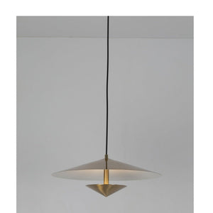JS-GL-2218-1 - Antique Brass & White Metal & Acrylic Modern Hanging Light