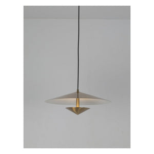 JS-GL-2218-1 - Antique Brass & White Metal & Acrylic Modern Hanging Light