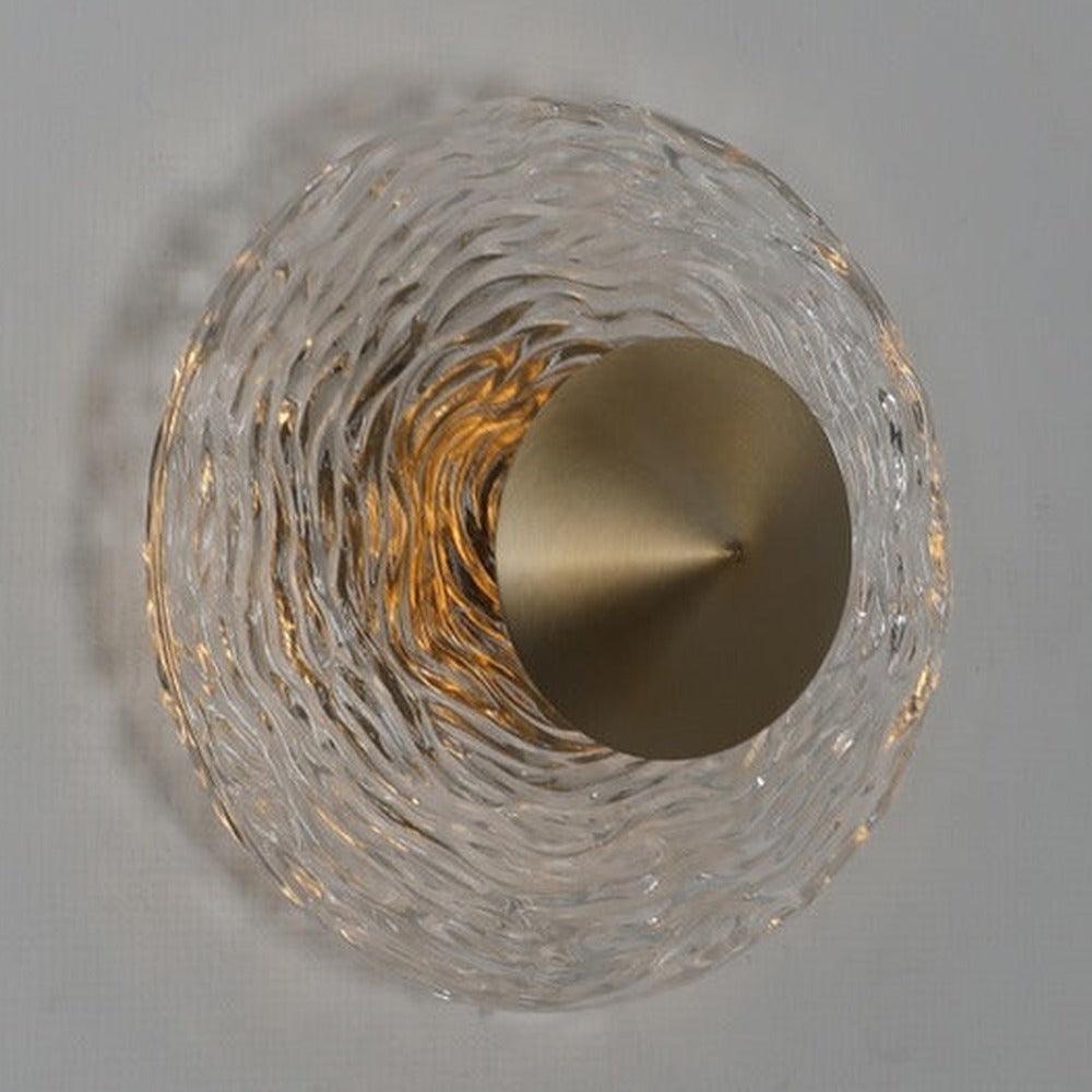 JS-GL-225-W - Antique Brass Metal & Crystal Glass & Acrylic Modern Wall Light