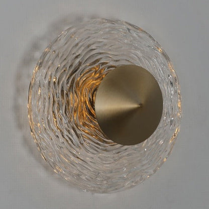 JS-GL-225-W - Antique Brass Metal & Crystal Glass & Acrylic Modern Wall Light
