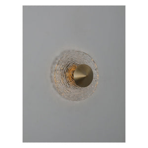 JS-GL-225-W - Antique Brass Metal & Crystal Glass & Acrylic Modern Wall Light
