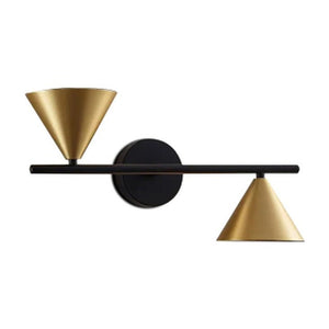 JS-GL-2280-2 - ANTIQUE BRASS & BLACK METAL Led Wall Light