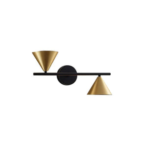 JS-GL-2280-2 - ANTIQUE BRASS & BLACK METAL Led Wall Light