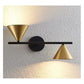JS-GL-2280-2 - ANTIQUE BRASS & BLACK METAL Led Wall Light