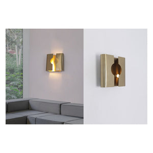 JS-GL-2302-2W - Antique Brass Metal Modern Wall Light