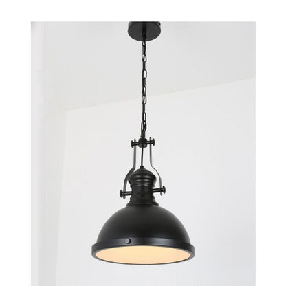 JS-GL-2302-BK - BLACK GLASS Metal Hanging Light