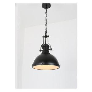 JS-GL-2302-BK - BLACK GLASS Metal Hanging Light