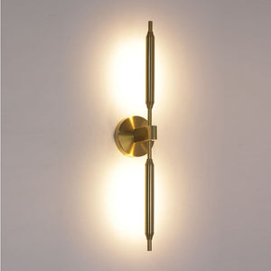 JS-GL-2302 - Antique Brass Metal & Acrylic Modern Wall Light