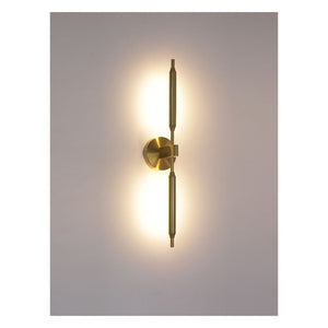 JS-GL-2302 - Antique Brass Metal & Acrylic Modern Wall Light