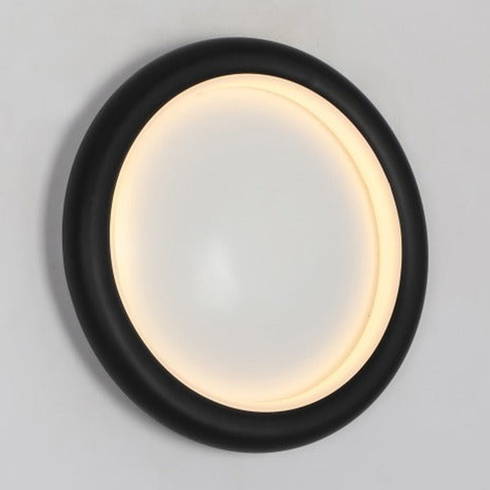 JS-GL-2307B-BK - Black & White Metal & Acrylic Modern Wall Light