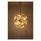 JS-GL-23091 - French Gold Metal & Onyx Marble Hanging Light