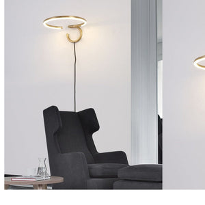 JS-GL-2310-1W - Antique Brass Metal & Acrylic Modern Wall Light