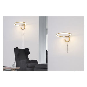 JS-GL-2310-1W - Antique Brass Metal & Acrylic Modern Wall Light