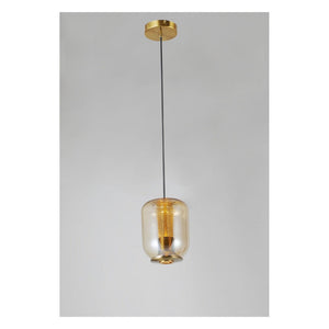 JS-GL-2318 - Antique Brass Metal Glass Hanging Light