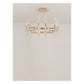 JS-GL-23695D - Champagne Gold Metal & Glass Led Chandelier